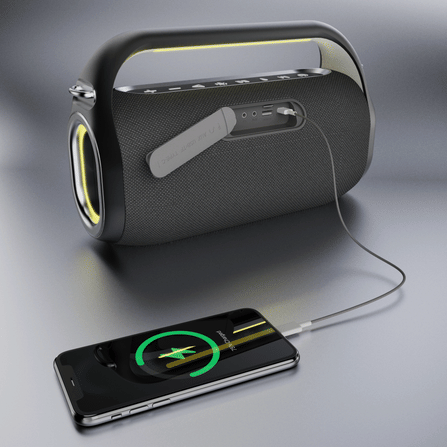 ลำโพงบลูทูธ สำหรับร้องคาราโอเกะ HIFUTURE MUSICBOX 100 สีดำ_6